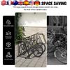 Grid Bike Stand Dual Sided Fits 12-29in Tires Outdoor Bicycle Parking Rack for 10 Holders for Garage Retail School Backyard Shop