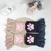 3D Kedi Pati Silikon Diz Üstü Çoraplar - Sevimli Anime Lolita JK Tarzı