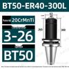 BT50-ER Collet Chuck Holder: Carburized & Blackened with ER Spring for CNC Machining