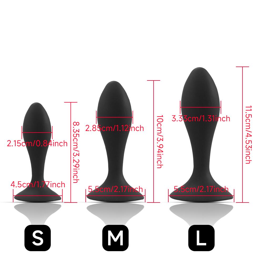 3 Sizes Unisex Silicone Rear Anal Plugs, Anal Trainers, SM Adult Sex Toys, Ladies Sex Toys, Sex Toys