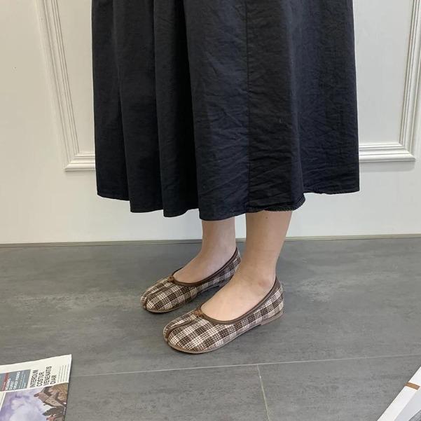 Split Toe Candy Flats Ballet Shoes Woman Slip on Loafers Soft Bottom Moccasins Bow-tie Ballerina Single Tabi Ninja Women Shoes