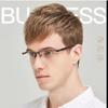 Men's Semi-Rimless Bifocal Reading Glasses - Stylish & Youthful