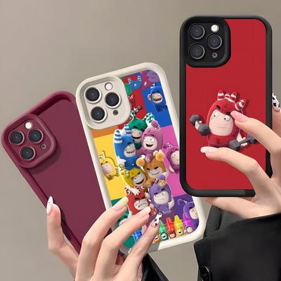Cartoon O-OddbodsE Phone Case For IPhone 17 Air 16 E 15 14 Plus 13 12 11 Pro Max Black Sky Eye Stepped Protective Case