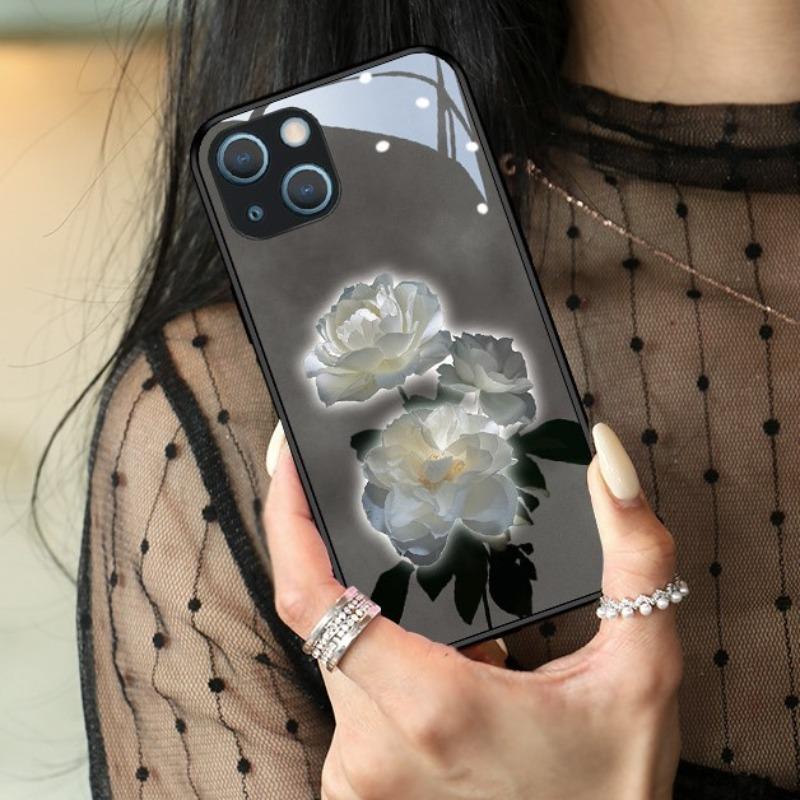LED Light Up Glowing Luminous Glass Phone Case For IPhone Smart Cover
