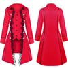 European & American Women's Medieval Lace Spliced Trench Coat Costume Set