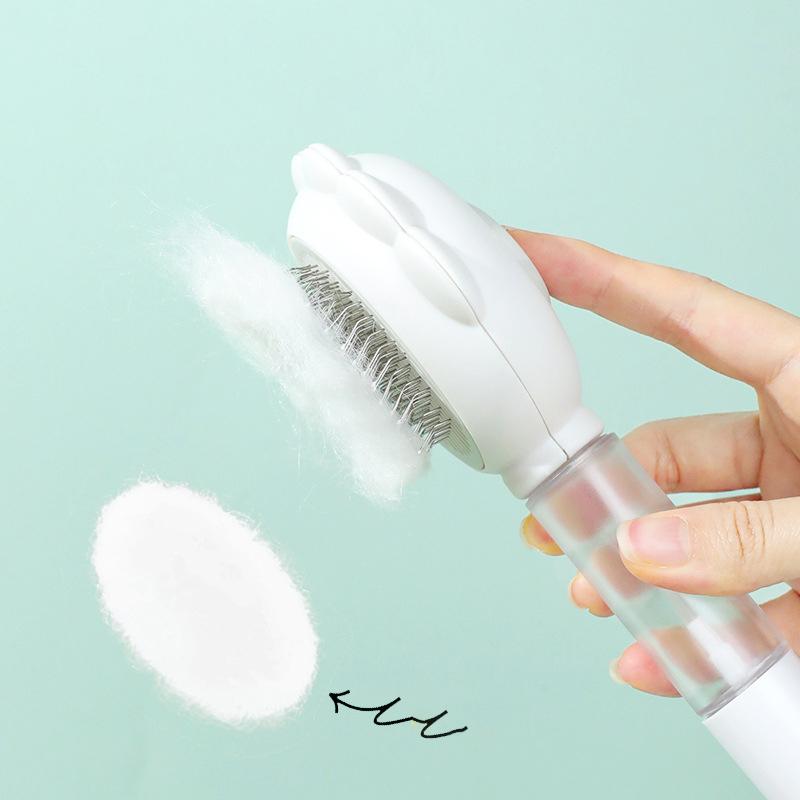 Cat Dog Pet Spray Massage Brush 3 In 1 One Button Steam Spray Folding Rotatable Floating Hair Bath Hair Removal Brush Comb