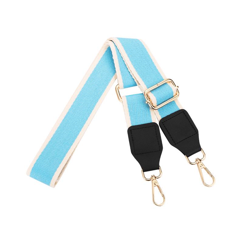 Ethnic Style Woven Flower Crossbody & Shoulder Bag Strap: Color Block Stripe Design