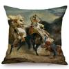French Painter Eugene Delacroix Liberty Guiding The People Famous Oil Painting Home Decorative Pillow Case Sofa Cushion Cover