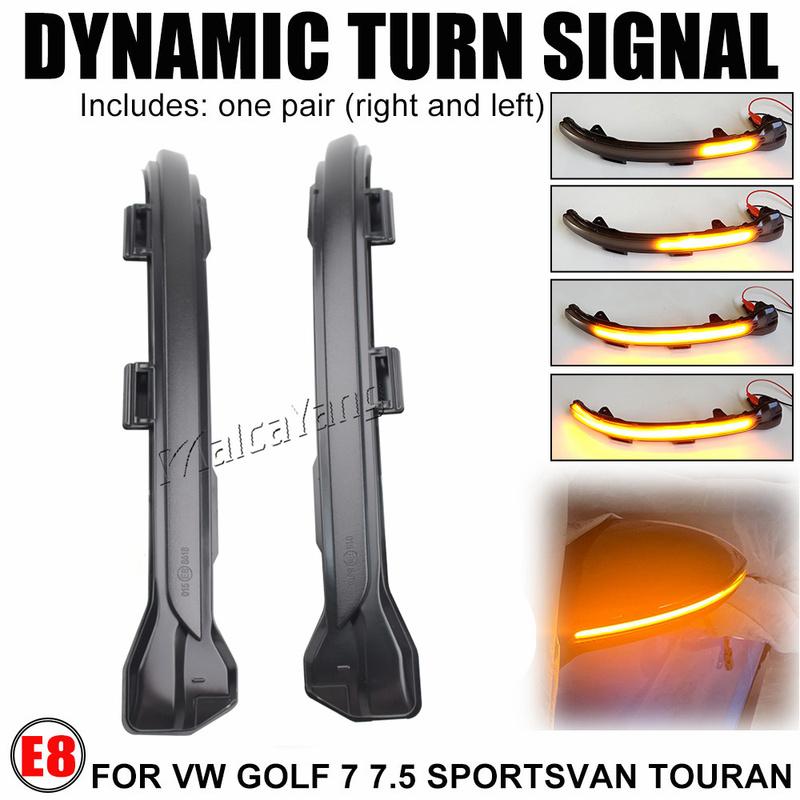 Für VW Golf MK7 7 7.5 GTI R GTD Dynamischer Blinker LED-Blinker Rline Spiegelblinker 2013 2015 2016 2018