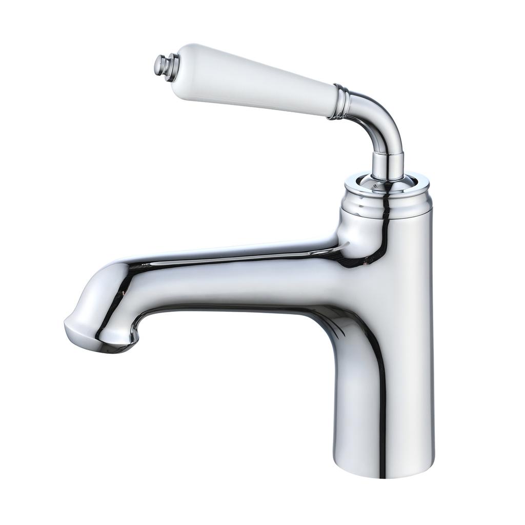 Gold Bathroom Basin Faucet Hot and Cold Crane Brass Sink Mixer Single Lever Sink Faucet Water Faucet Crane Brush Gold