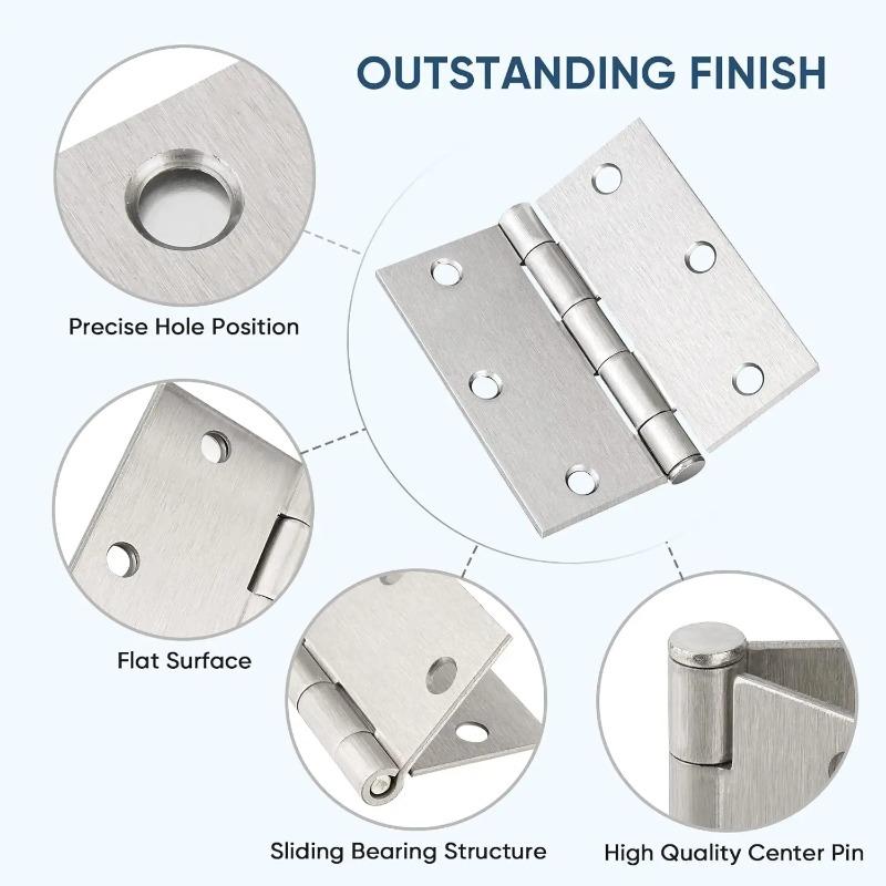 Stainless Steel Swing Hinges for Doors and Windows Mini Hinges for Hinges and Hardware Accessories for Home Doors