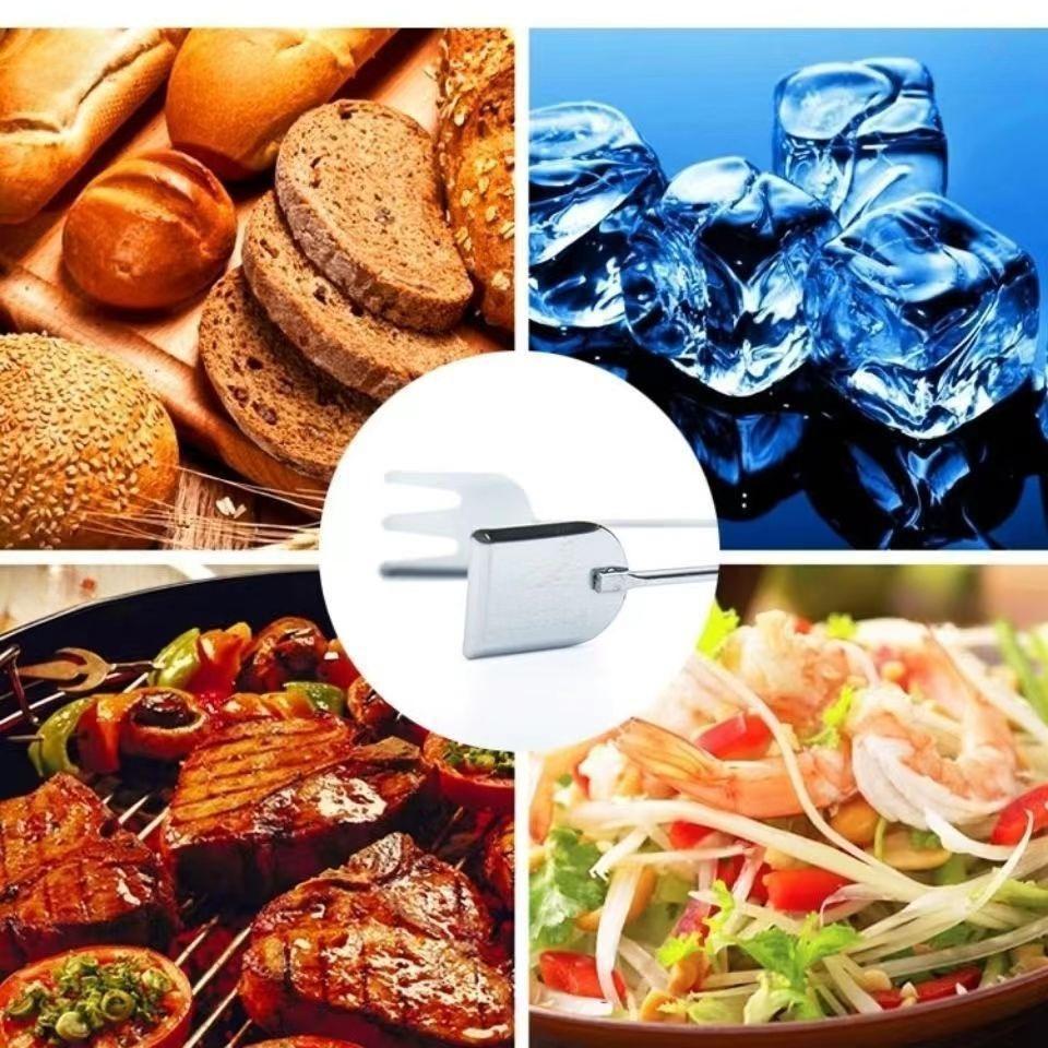 3PCS BBQ Tools Stainless Steel Kitchen Tong Scissors Type Grilled Food Clip Food Vegetable Meat Tongs Charcoal Clamp Frying Tong