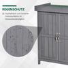Small Shed, Wooden Garden Shed with Openable Hinged Roof and Removable Shelf, Outdoor Tool Storage Cabinet Chest with Double Doors, 74 X 43 X 88 Cm