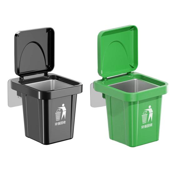 Trash Can Ashtray with Lid Removable Stainless Steel Inner Heavy Duty No Drill Wall Mount Home Office Countertop Decorative Ash Holder Storage Box