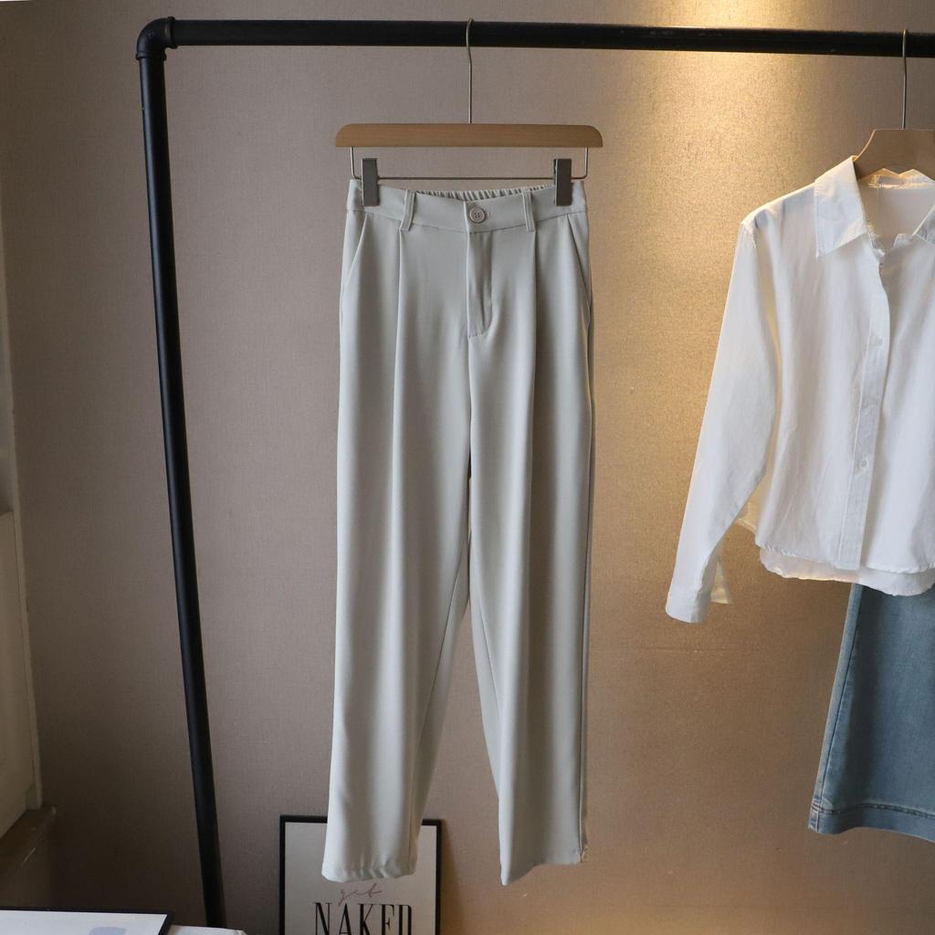 2025 Frühling Damen Petite Lange Haremshose - Elastischer Bund hinten, Vielseitiger Anzugstil 3179