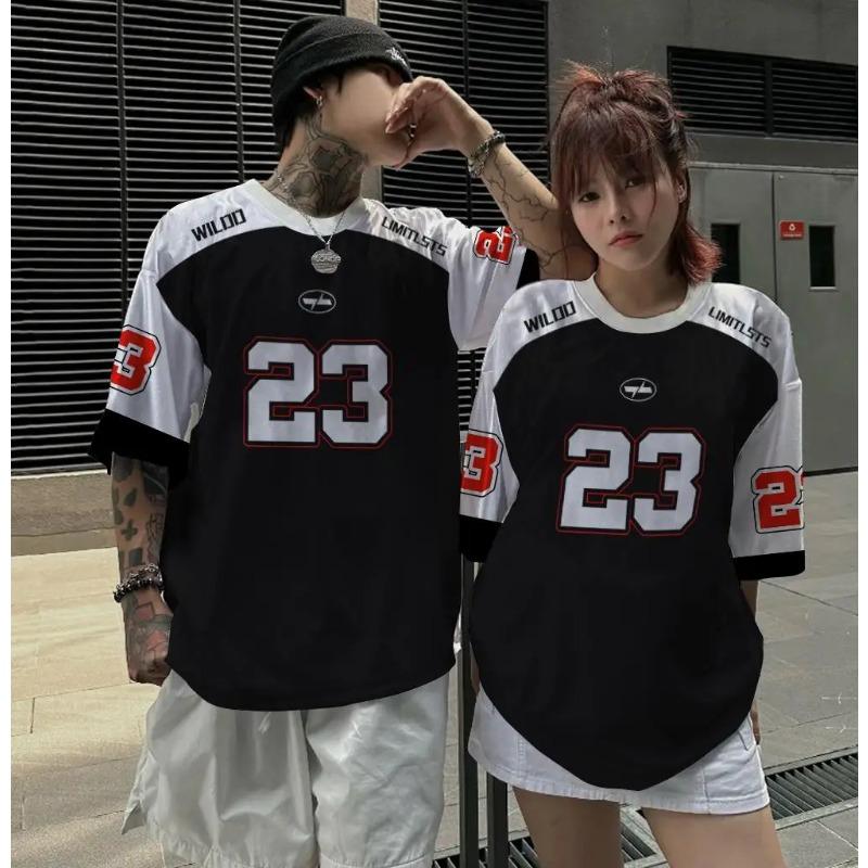 Women's Color Broken Pen Printed T-Shirt Fashion Casual Round Neck Top Suitable For Spring And Summer Ladies Street Clothes