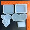 Resin Shaker Mold Heart Photo Frame Resin Mold Silicone Record Player Mold Kit Table Ornaments Mold for Home Decorations