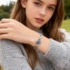 Distinctive Elliptical Devil's Eye Bracelet for Women,Stainless Steel Hand-made Chain Bracelets,Minimalist Lucky Jewelry Gift