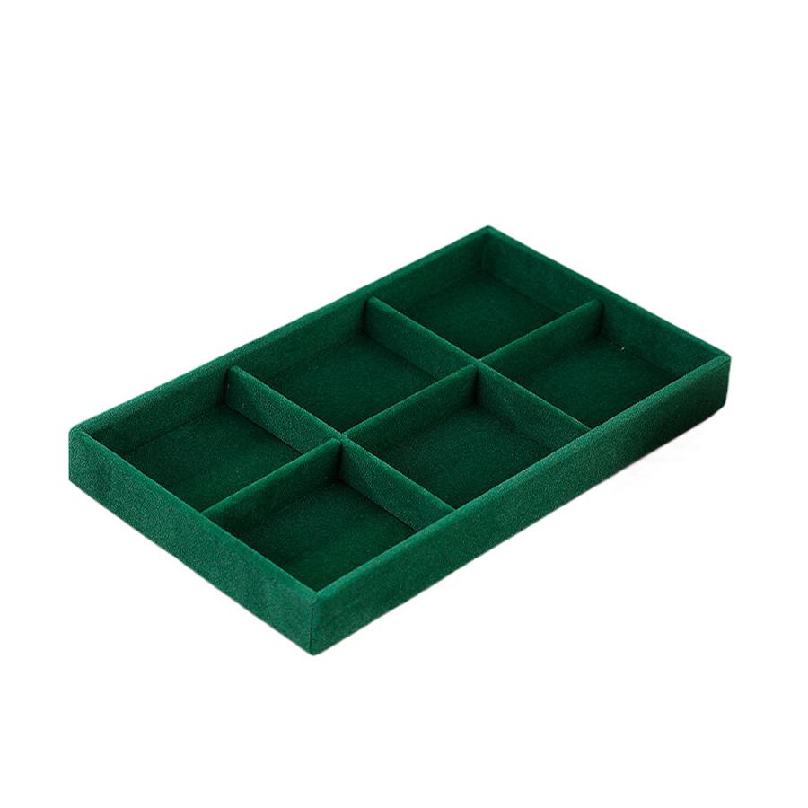 1PC, Flocking Jewelry Box Jewelry Tray, Color: Green
