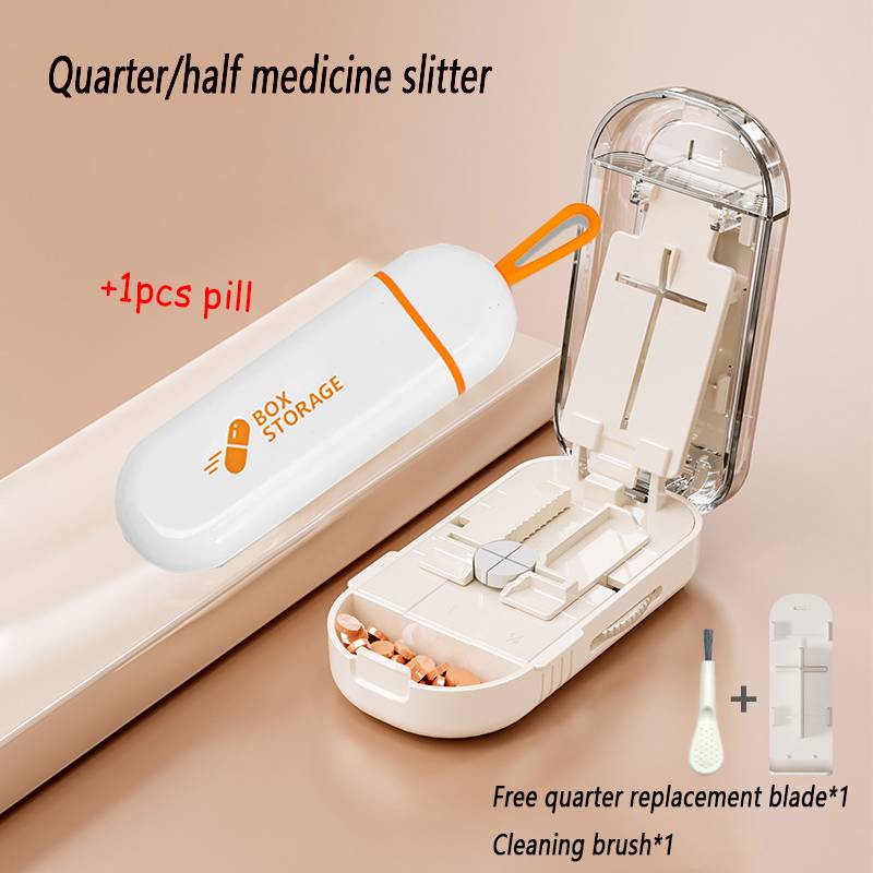New 2/3/4 Tablets Pill Cutter Storage Box Tablet Dust-Proof Divider Small And Portable Suitable For Home And Daily Travel