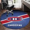 1PC Canadiens Hockey Team Round Rug, Non-slip Chair Mat, Home Decor, Circle Carpet Perfect for Office, Bedroom, Living Room,Christmas gift