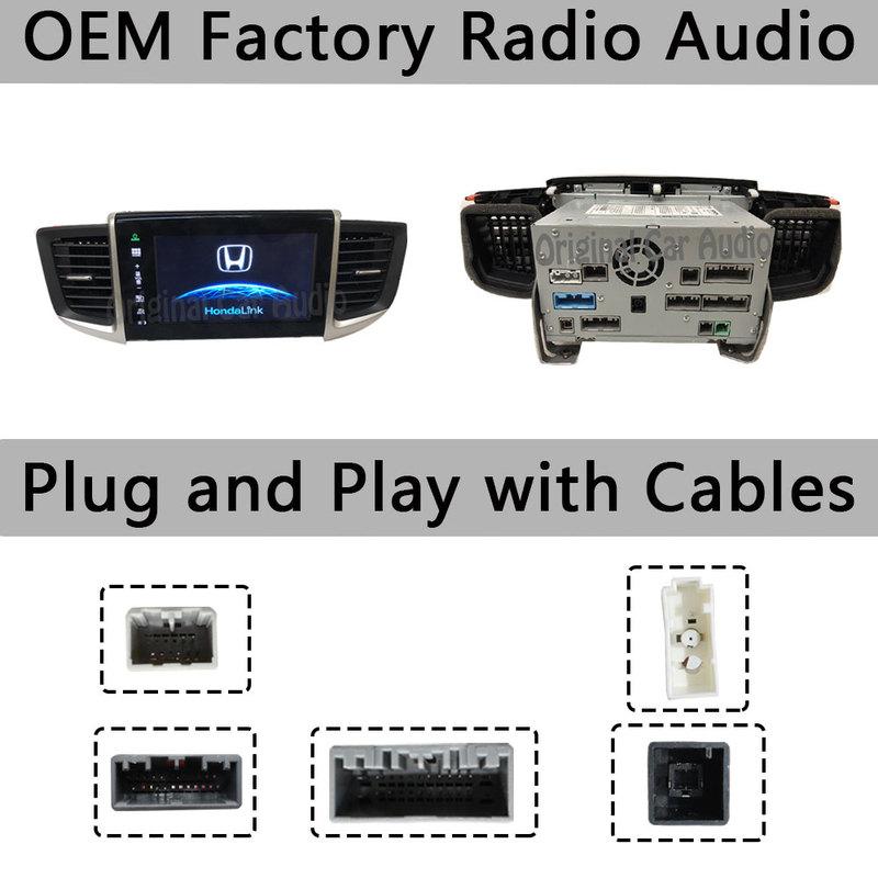 Car Radio Fascias Frame For Honda Pilot 2015- 10 Inch 2DIN Stereo Panel Wiring Harness Connector Power Cable Canbus Decoder