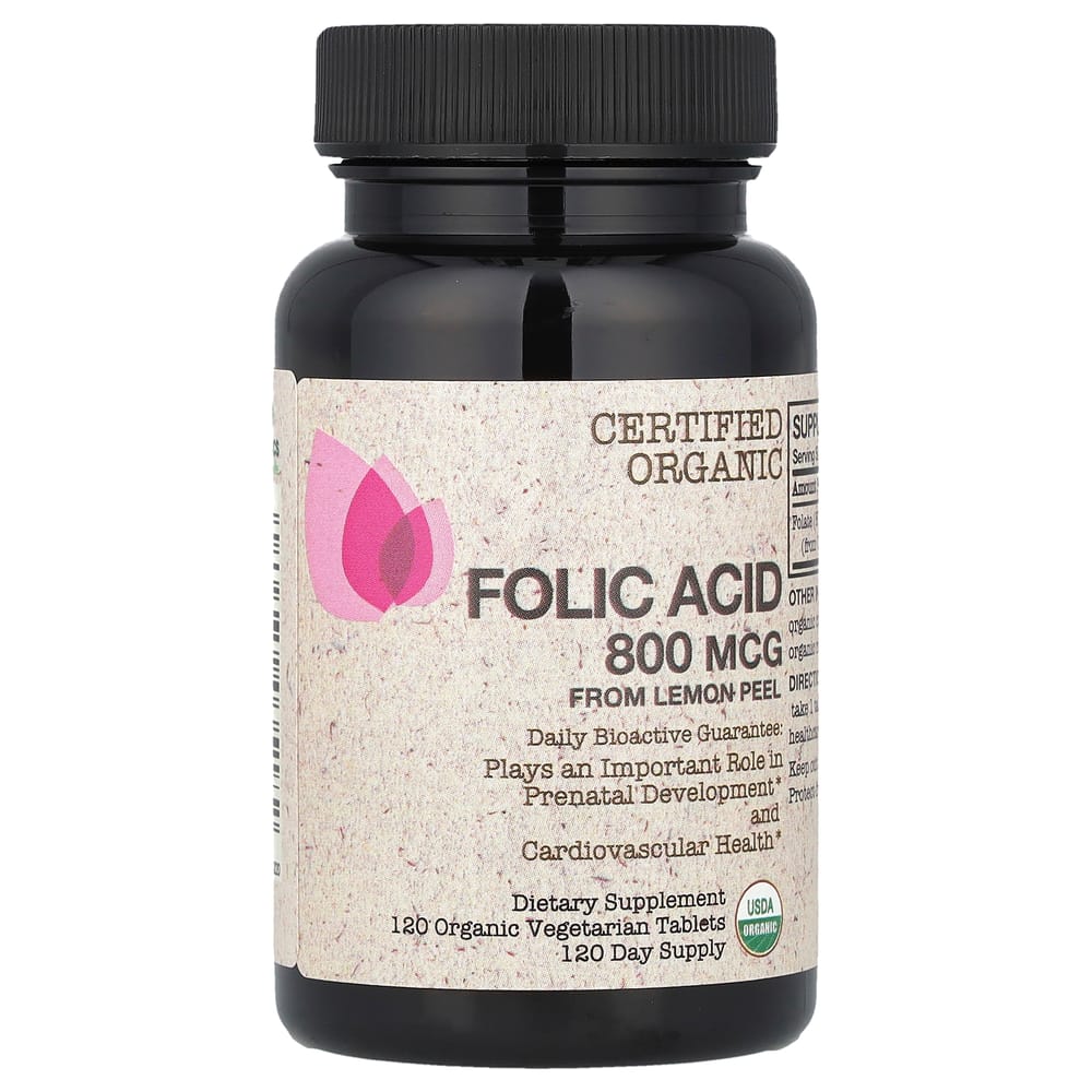 FutureBiotics Lemon Peel Extract Folic Acid 800mcg Veggie Tablets, 120 Count