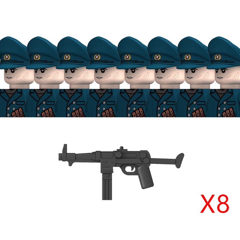 WW2 Military Navy Series Soldier Figures Building Blocks Navy Warrior Bricks Toys Gifts