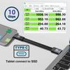 NFHK Cable Male To Male 10Gbps Flat Slim FPC Data Power Cable 5V3A for and Disks USB3.1 Type-A Type-C USB-C Laptops, Phones, (100cm)