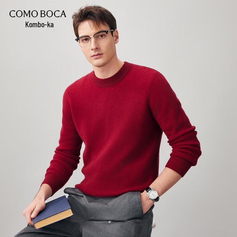 

Comonboca Men s 100% Cashmere Round Neck Pullover Sweater 2XL