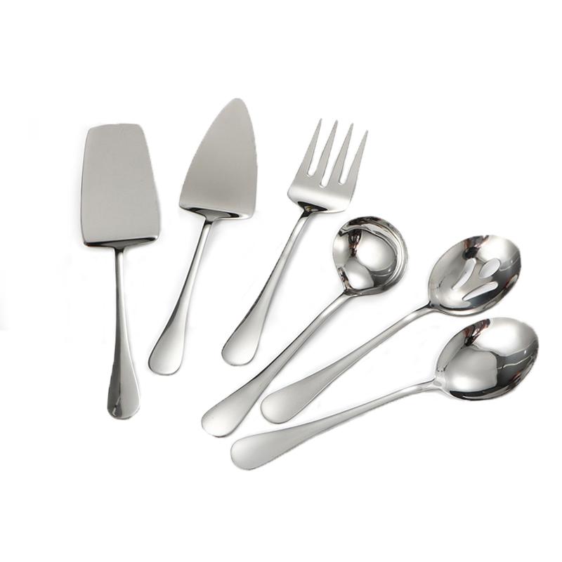 Gold Stainless Steel Western Serving Tableware Fork Spoon Shovel Set Portable Cutlery Dinnerware for Steak Kitchen Utensils