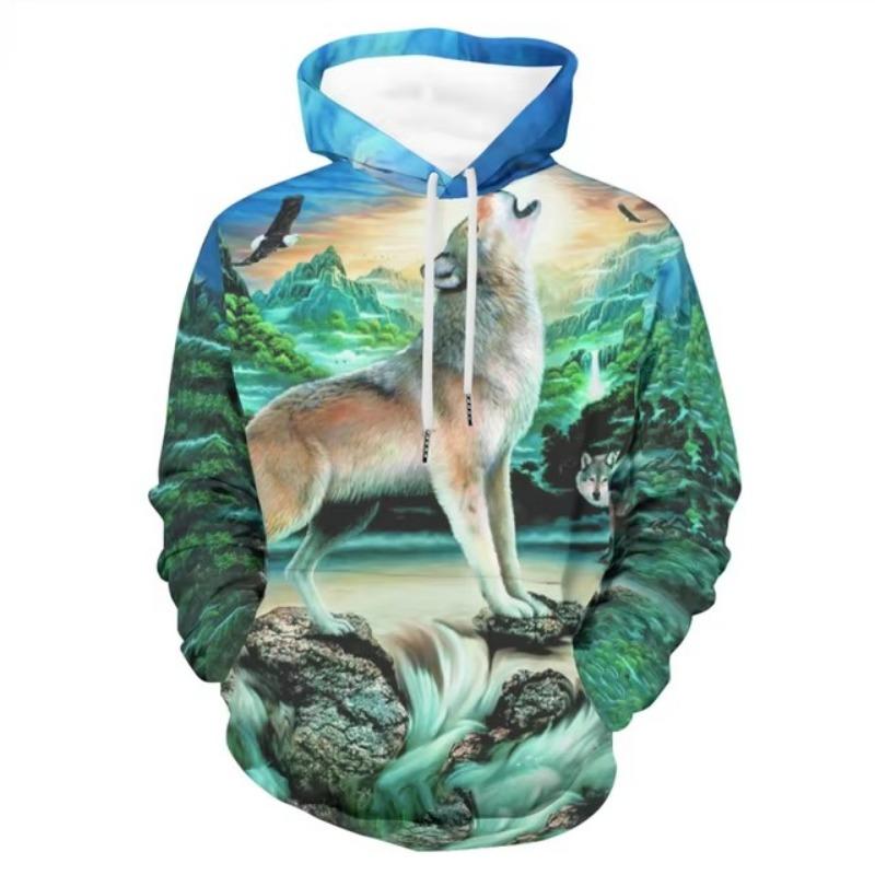 Personality Animal Tiger Sweatshirts Fashion 3d Hoodie Casual Long Sleeve Harajuku Pullover