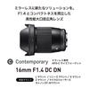 Sigma 16mm DC DN Micro Four Single Wide Contemporary F1.4 Lens, Thirds, Focus, Angle, MFT, Mirrorless,