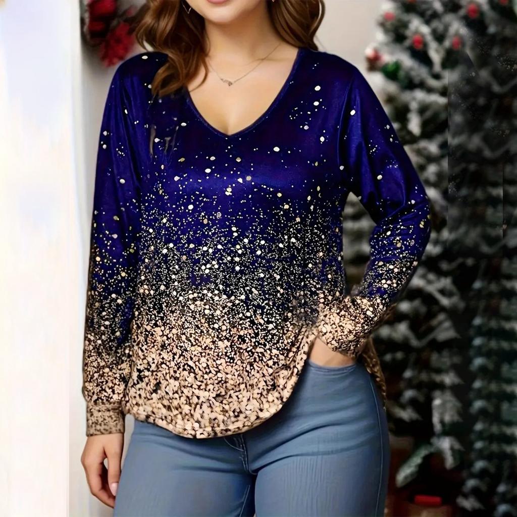 Women's Fashion Casual Oversized  Long Sleeve Loose Fit Top