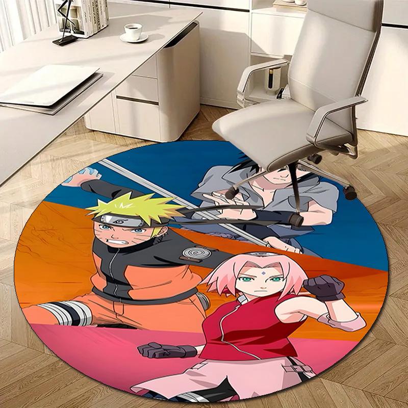 1pc NARUTO (4) Design Printed Area Round Carpet for Bedroom Living Room Home Decor Rugs Mat Non Slip Mat Rug for Bedside