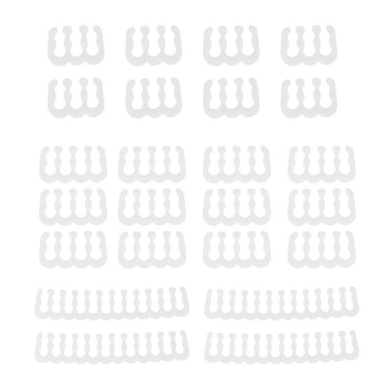 24Pcs/Set PP Cable Comb Reusable 6/8/24Pin Computer Power Cable Clamp Organizer Cord Management for Desktop