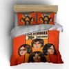 Pup in Orange Helmet Design Bedding Duvet Cover Set Duvet Cover Pillowcases  (1*Duvet Cover 2*Pillowcases, without duvet insert)