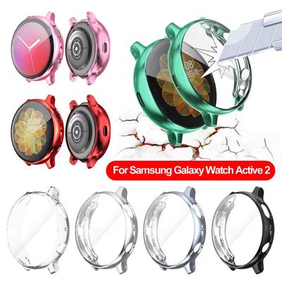 Full Cover 40mm 44mm TPU Watch Case For Samsung Galaxy Watch Active 2 Screen Protector Electroplate