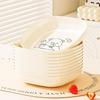Light Luxury Round Cartoon Plastic Bone Plates - 10-Pack