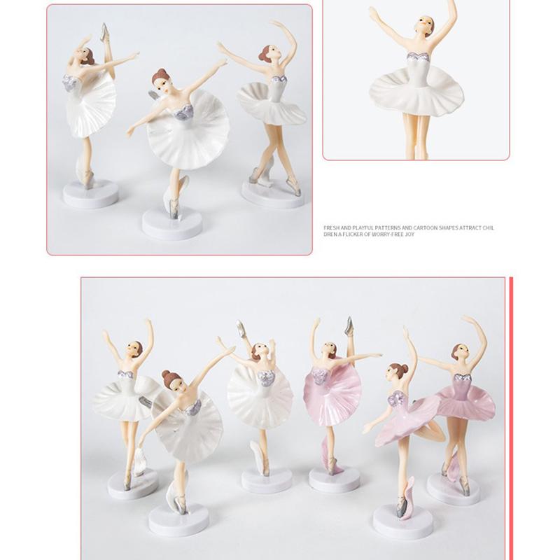 3 Stück Ballettmädchen Kuchen Tanzende Geburtstagsdeko Baby Mädchen Gastgeschenk Happy Birthday Deko