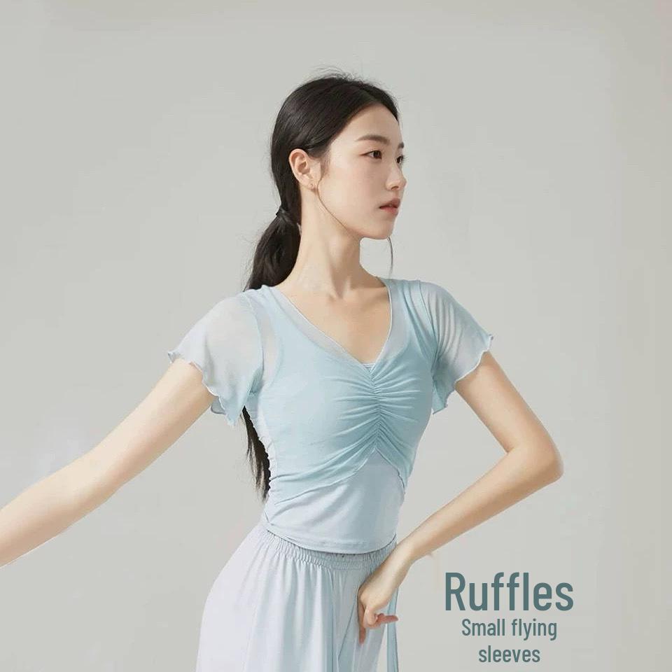 Bonnie Ethnic Dance Short Sleeve Mesh Dress for Women Small