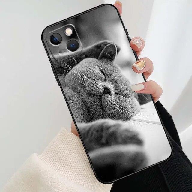Animation Soft Fashion Phone For Iphone Pro 6 12 8 XR X XS 11 Plus 7 6s 13 Mini Max 14 Silicone Silicon TPU Straight Soft Case Cover