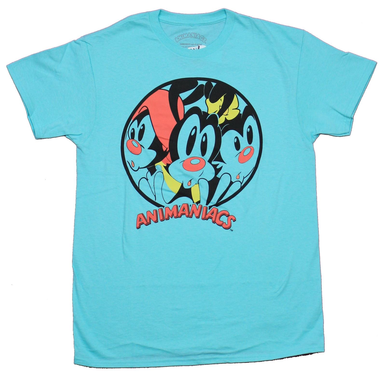 Animaniacs Mens T-shirt Wacko Jacko Dot Crammed in a Circle Logo M