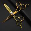 Professional Left Handed 6'' Hair Gold Scissors Cutting Haircut Thinning Shears Hairdressing Scissors Set