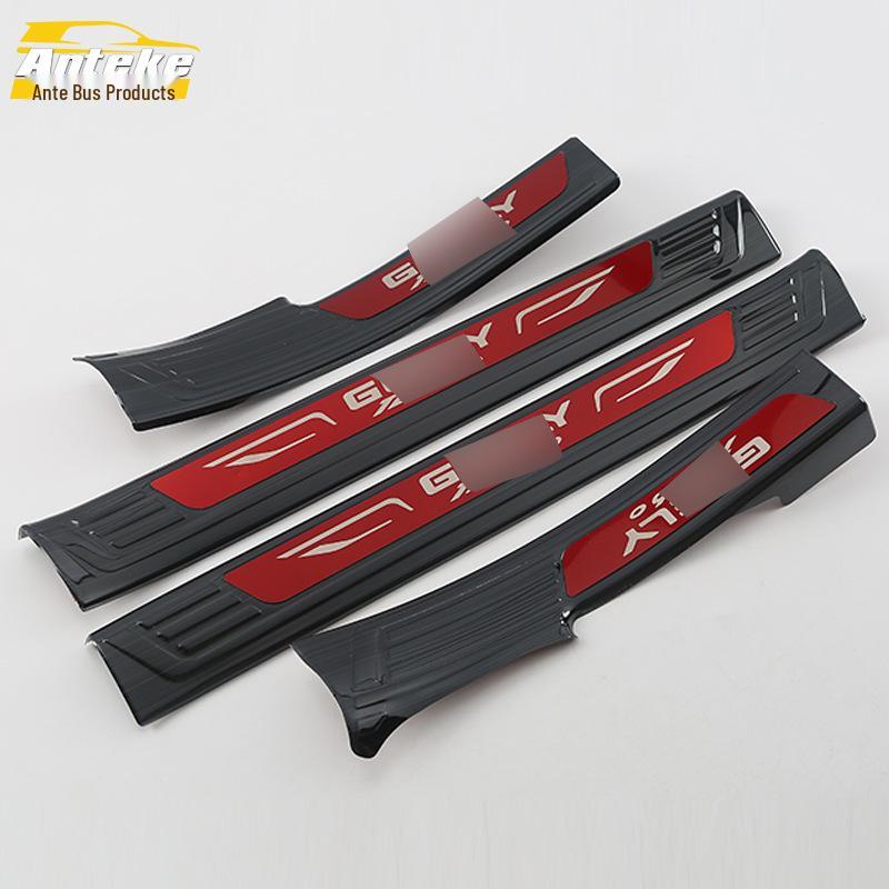 Fits 18 Binrui models: Door Sill Bright Strip, Bumper Trunk Welcome Pedal Trim, Anti-Scratch Sticker.