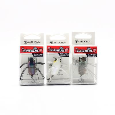 JACKALL Chubby Bug 35 Topwater Lure 3pcs Set RAINBOW BEETLE BONE CLEAR BROWN KOGANE Floating Hard Bait Japan