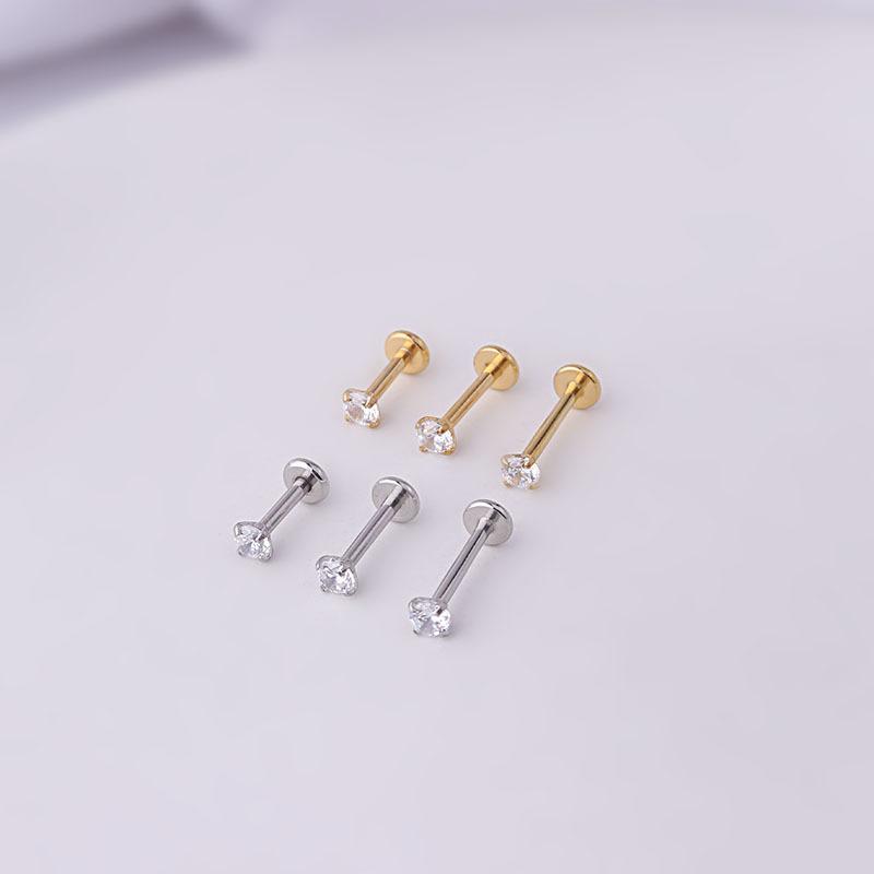 1 buc Stud Piercing din Oțel Inoxidabil Cercei Stud cu Cristal pentru Ureche Helix Cartilaj Cercei pentru Femei Piercing Corp Zircon Accesorii Cadou