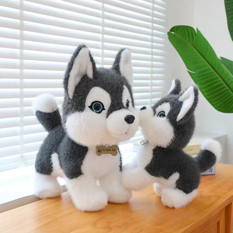 

Милый стоящий хаски -50см 50cm серый