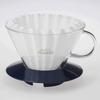 Kalita Coffee Dripper Wave Series for People Glass Dripper Made of Glass Smoky Blue Drip Equipment For 2 People 4 People 2 Cups 4 Cups Stylish Camping