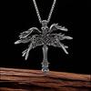 Vintage Engelenvleugel Kruis Ketting Gotische Hanger Y2K Statement Trui Ketting Retro Mode Sieraden Overdreven Streetwear Accessoire
